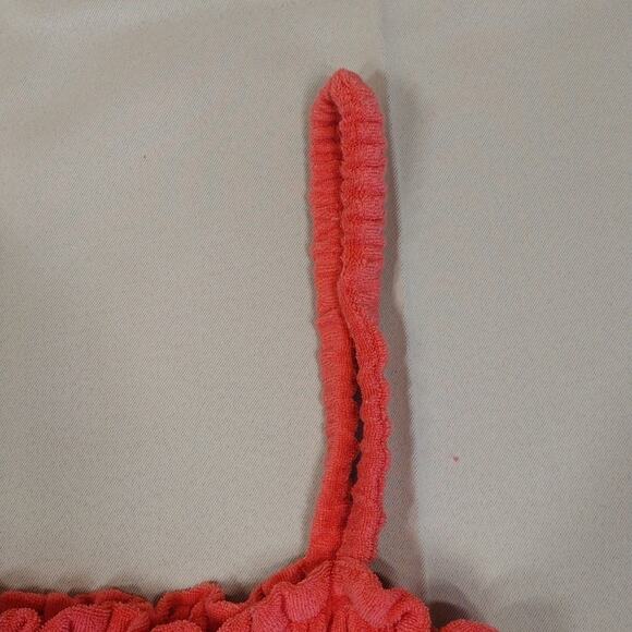 Bar III Pink Coral Cotton Casual Stretchy Summer Spring Beach Smocked Tank Top - Picture 8 of 8